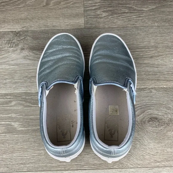 Vans Metallic Leather Skate Loafer-Style Flat Shoe size 7.5 Women’s - Picture 6 of 7